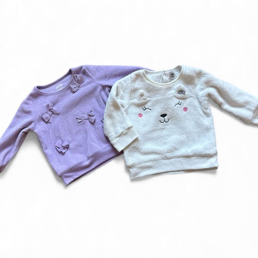 Baby Girls Carters Child of Mine Fleece Pullover Sweatshirts - Sz 3-6 mo